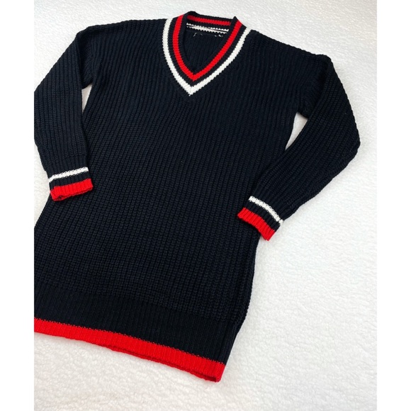 Striped Chunky Knit Sweater Mini Dress - Picture 14 of 16